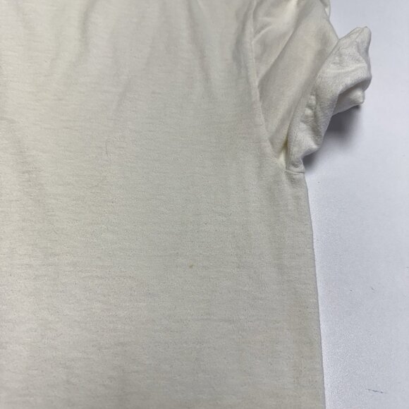 Vintage 90s Hanes Crop Top Shirt Adult XL White Single Stitch USA - Picture 7 of 12